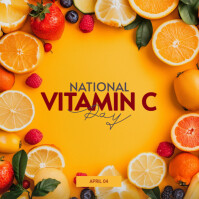 Orange Modern & Minimal National Vitamin C Day Instagram Post template