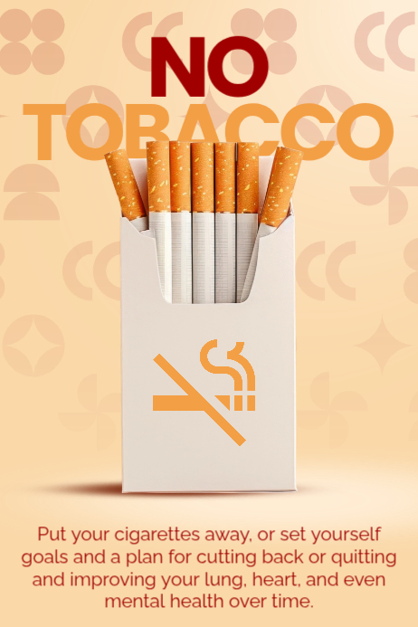 No Tobacco Campaign Posters Template