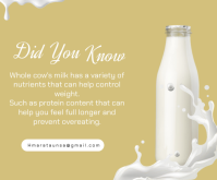 Orange Nutritional Benefits of Milk Retângulo médio Template