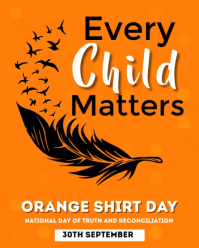 Pomarańczowy Orange Shirt Day Instagram Portrait Template
