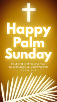 Pomarańczowy Palm Sunday Instagram Story Template