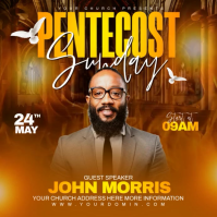Orange Modern & Minimal Pentecost Church Event Instagram Post Video template