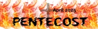 Orange Modern & Minimal Pentecost Day Celebration  Linkedin Background Image template