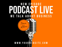 Orange Podcast Promotion Flyer Template