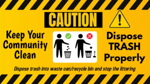 Orange Modern & Minimal Proper Disposal Of Trash Sign Youtube Thumbnail template