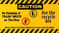 Orange Modern & Minimal Proper Disposal Of Trash Sign Youtube Thumbnail template