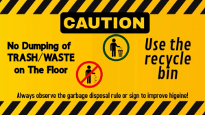 Orange Modern & Minimal Proper Disposal Of Trash Sign Youtube Thumbnail template