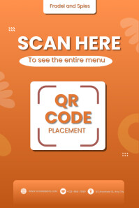 Qr Code Scanner Poster Format Scan here, qr code Template | PosterMyWall