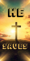 Orange Modern & Minimal Religious Message Roll Up Banner 3' × 6' template