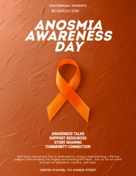 Orange Modern & Minimal Self-injury Awareness Day Event Flyer Template Flyer (us Letter)