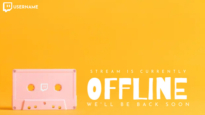 Orange Modern & Minimal Simple Twitch Overlay template