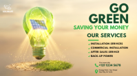 Orange Modern & Minimal Solar Energy Services Digital Display Цифровой дисплей (16 : 9) template