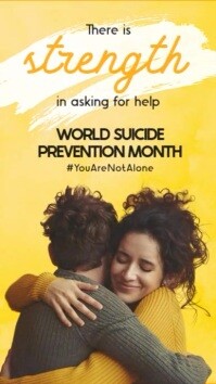 Orange Modern & Minimal Suicide Prevention Instagram Story template
