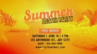 Orange Modern & Minimal Summer Beach Party Twitter Post template