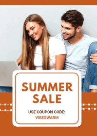 Orange Modern & Minimal Summer Sale A6 template