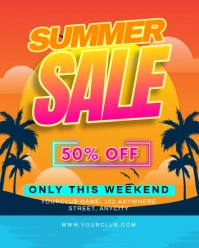 Orange Modern & Minimal Summer Sale Instagram Portrait template