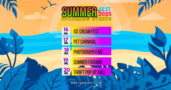 Orange Modern & Minimal Upcoming Events Gambar Bersama Facebook Obraz udostępniany na Facebooku template