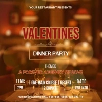 Orange Modern & Minimal valentines event Instagram Post template