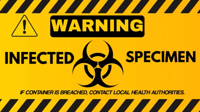Orange Modern & Minimal Warning, Biohazard Sign  Youtube Thumbnail template