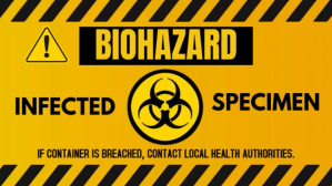 Orange Modern & Minimal Warning, Biohazard Sign  Youtube Thumbnail template