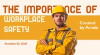 Orange Modern & Minimal Workplace Safety Presentation (16:9) template