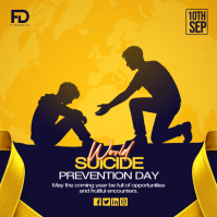 Orange World Suicide Prevention Day Сообщение Instagram Template