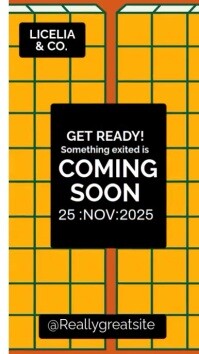 Orange Modern & Minimal Yellow And Brown Color Coming Soon Video Template  Digital Display (9:16)