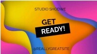 Orange Modern & Minimal Yellow And Pink Neon Color Get Ready Video Template  Digital Display (16:9)