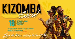 Orange Modern & Minimal Yellow Kizomba Social ภาพที่แชร์บน Facebook template