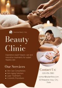 Orange Modern & Minimal Beauty Clinic A2 template