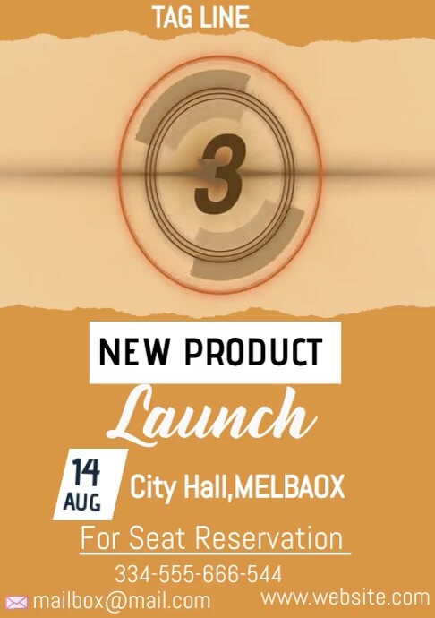 Orange Modern & Minimal Product Launch A4 template