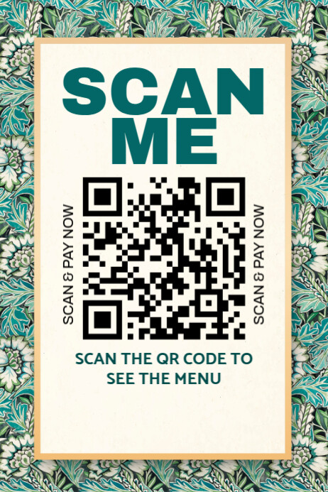 Simple Qr Code Posters Orange Modern & Minimal Scan Qr Code Poster Template | PosterMyWall