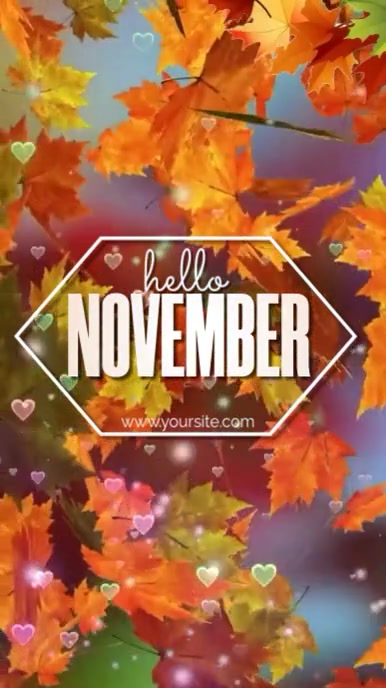 Orange Modern & Minimal Welcome To November  Instagram Reel template