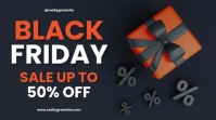 Orange Modern Black Friday Sale Twitter Post template