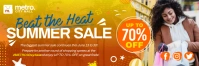 Orange Modern Summer Sale 2' x 6' Banner Temp template