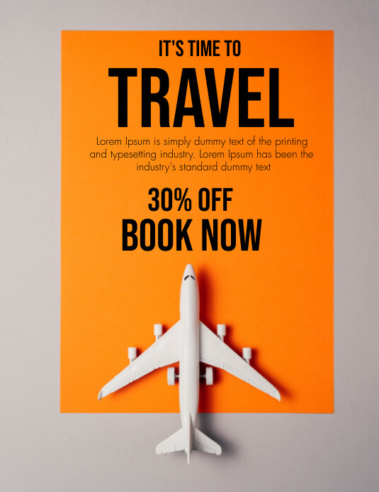 Orange Modern Travel Poster Template | PosterMyWall