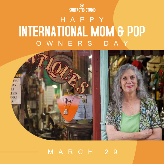 Orange Mom and Pop Owner Day Post Isikwele (1:1) template