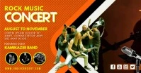 Orange Music Gig Facebook Post Image template
