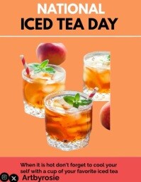 National Iced Tea Day Posters Template | PosterMyWall