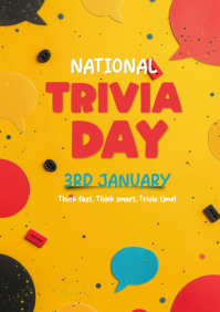 Orange  National Trivia Day A5 template