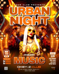 Urban Night Music Event Instagram Portrait Template
