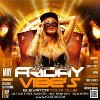 Jingga Music Party Instagram Post Template