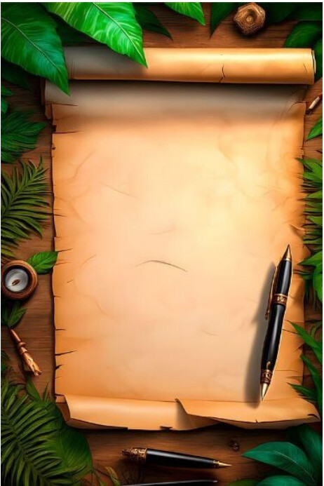 Orange  Old Parchment Scroll With A Blank Surface  Poster Iphosta template