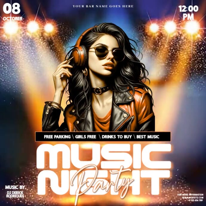 Copy of Orange Party Event Ad Design Template | PosterMyWall