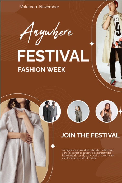 Orange Pastel Fashion Week Poster Template | PosterMyWall