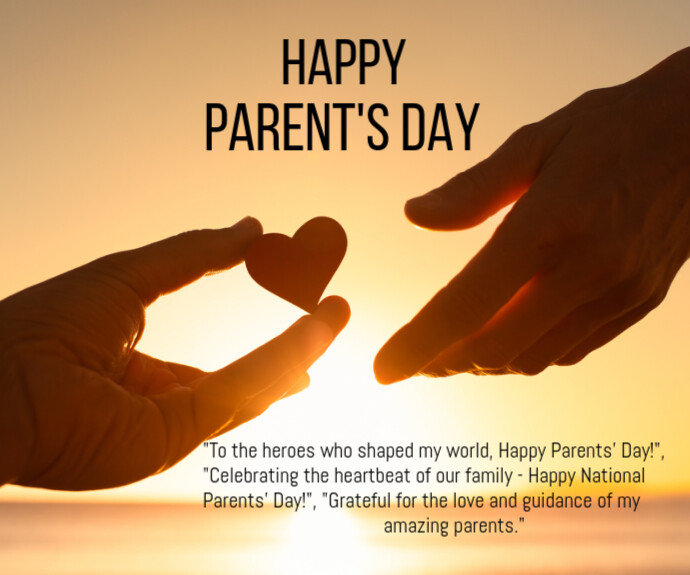 Orange Pastel Global Parents Day Medium Rectangle template