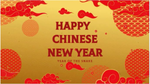 Orange Chinese New Year Digitalt display Template