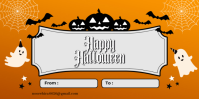 Orange Pastel Halloween Day Gift Cards  Eventbrite Banner template