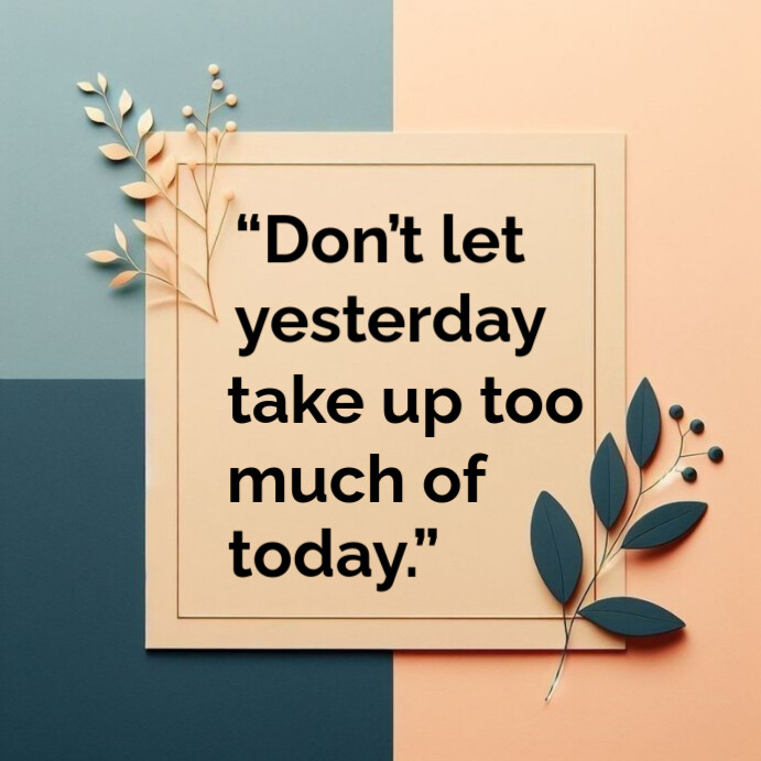 Orange Pastel Inspirational Quote About Time  Instagram Post template