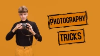 Orange Pastel Photography Youtube Thumbnail template